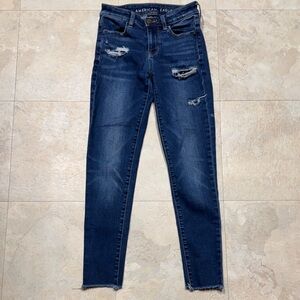 American Eagle Outfitters Size 00 short 00S Women's Blue Skinny jegging Jeans